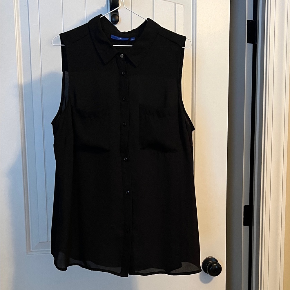 Apt. 9 Black Sleeveless Blouse